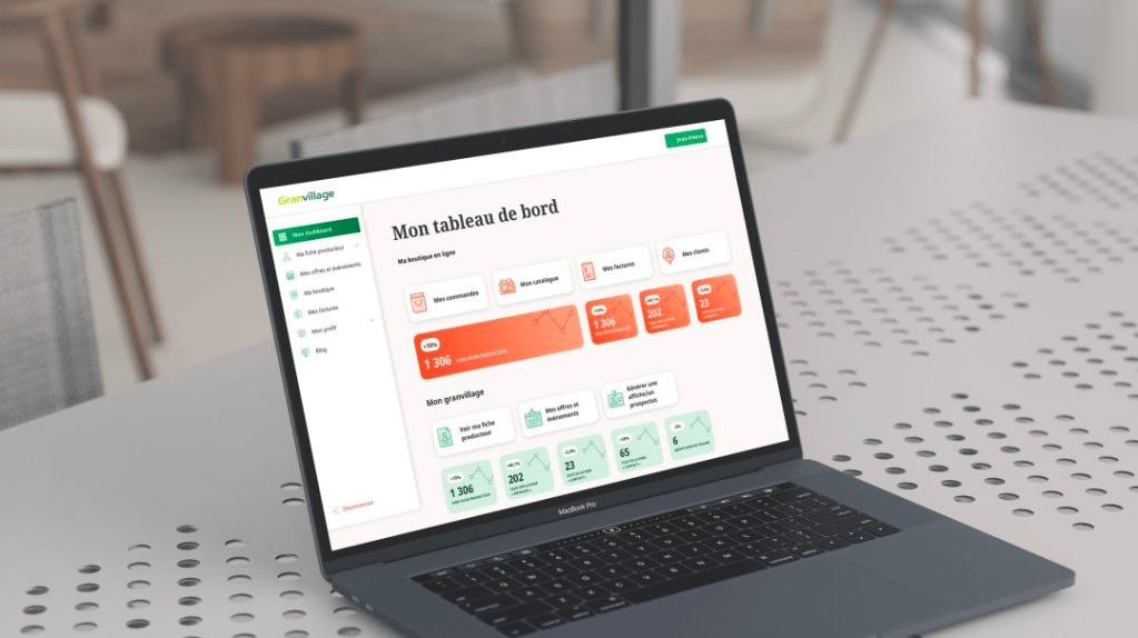 outil de gestion granvillage sur ordinateur
