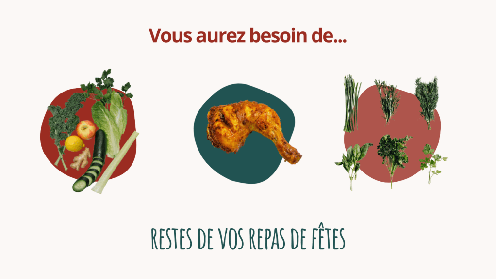 ingrédients pour bouillon anti gaspi